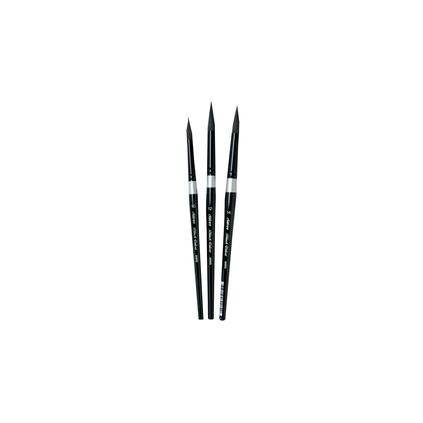 Silver Brush Black Velvet Large Round Brushes, Set of 3