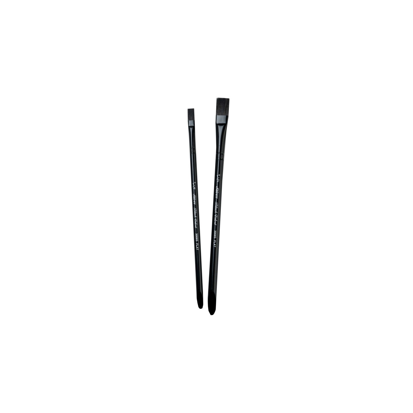 Silver Brush Black Velvet Square Wash Brushes, Set of 2