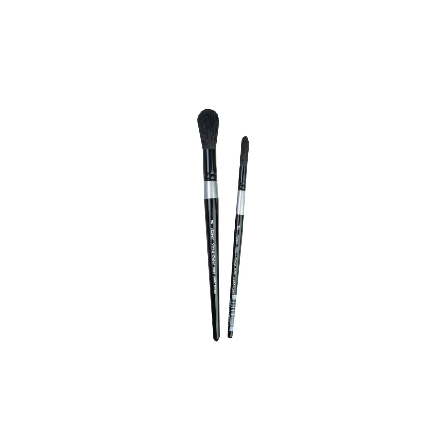 Silver Brush Black Velvet Jumbo Round Brushes, Set of 2