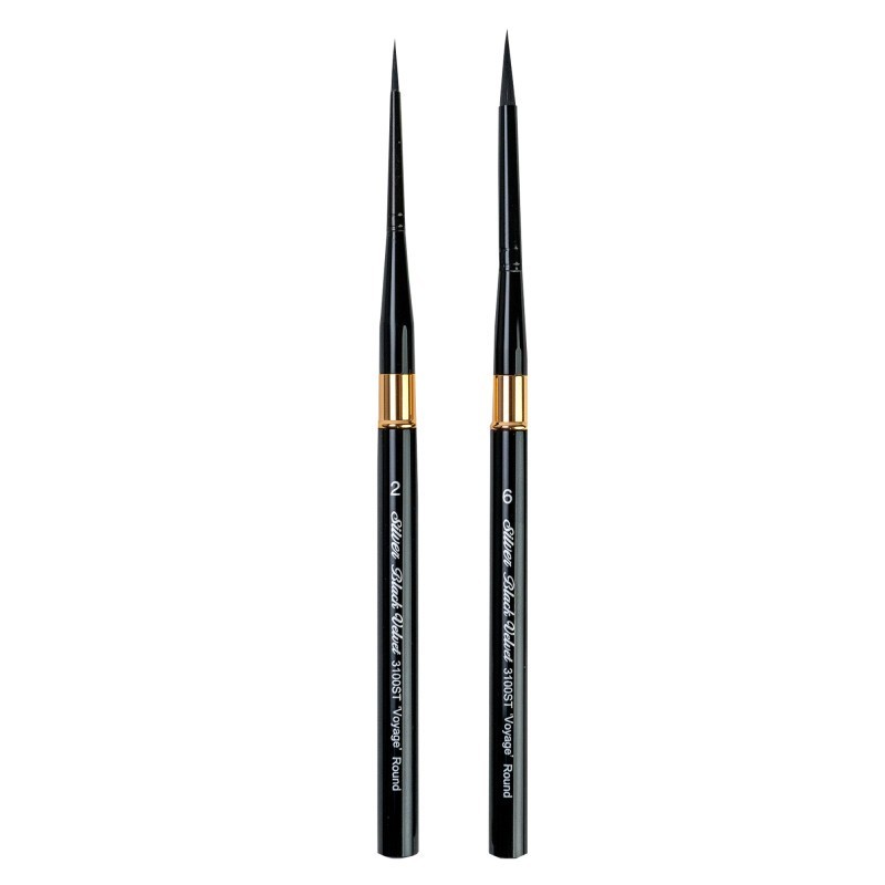 Silver Brush Black Velvet Small Travel Brushes, Set of 2