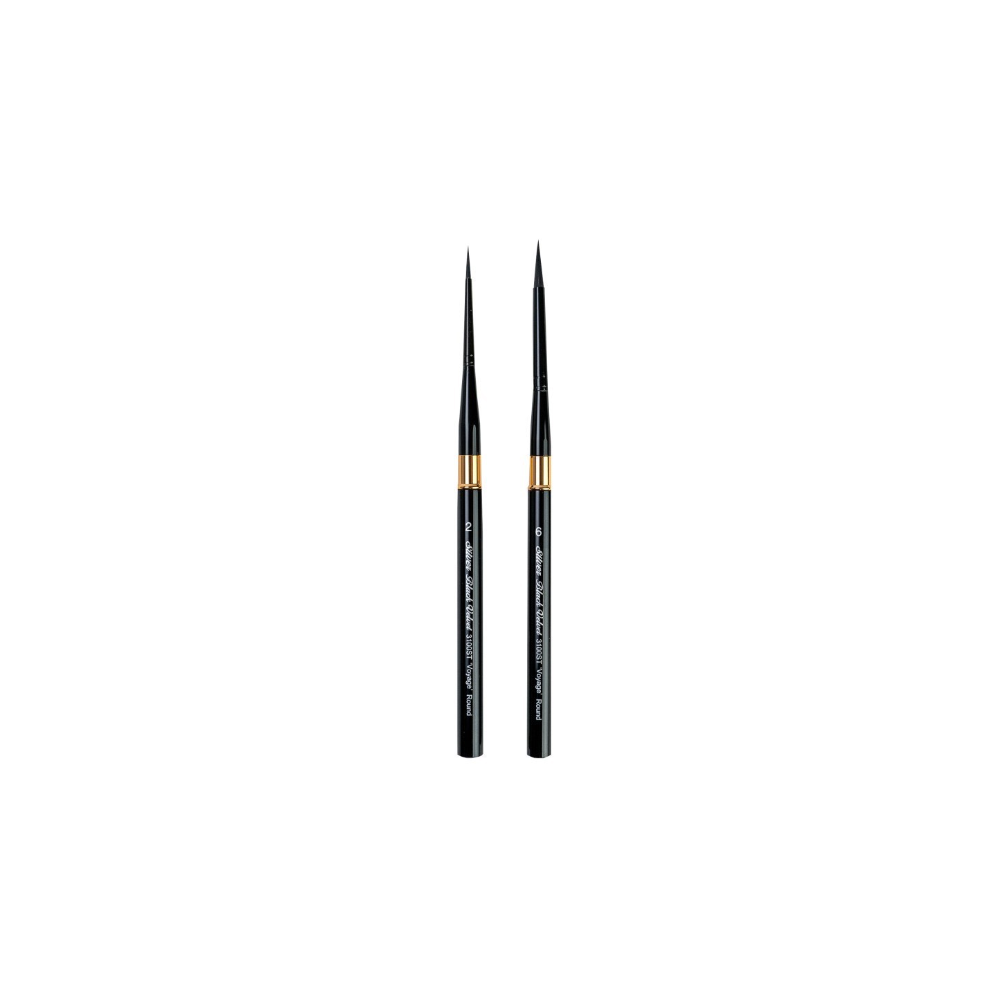 Silver Brush Black Velvet Small Travel Brushes, Set of 2