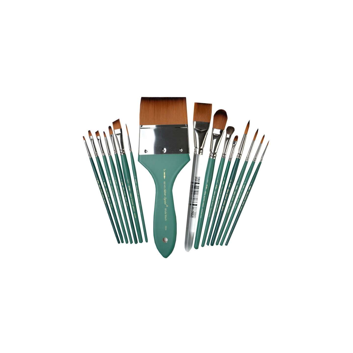 Silver Brush Crystal Must Haves Brush Set, 16 Brushes