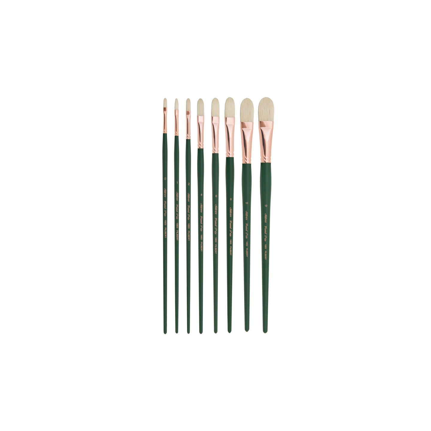 Silver Brush Grand Prix Filberts, 8 Brushes