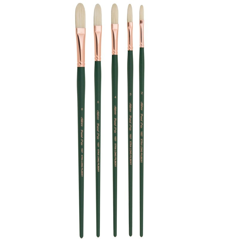 Silver Brush Grand Prix Extra Long Filberts, 5 Brushes