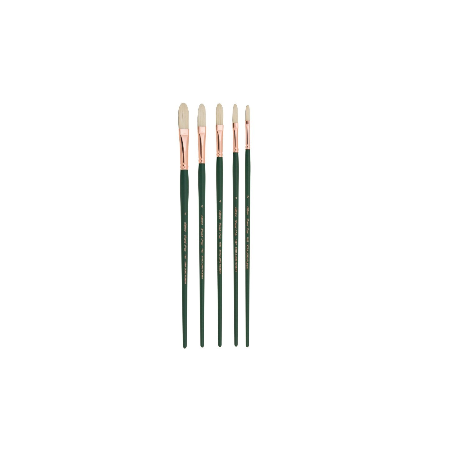 Silver Brush Grand Prix Extra Long Filberts, 5 Brushes
