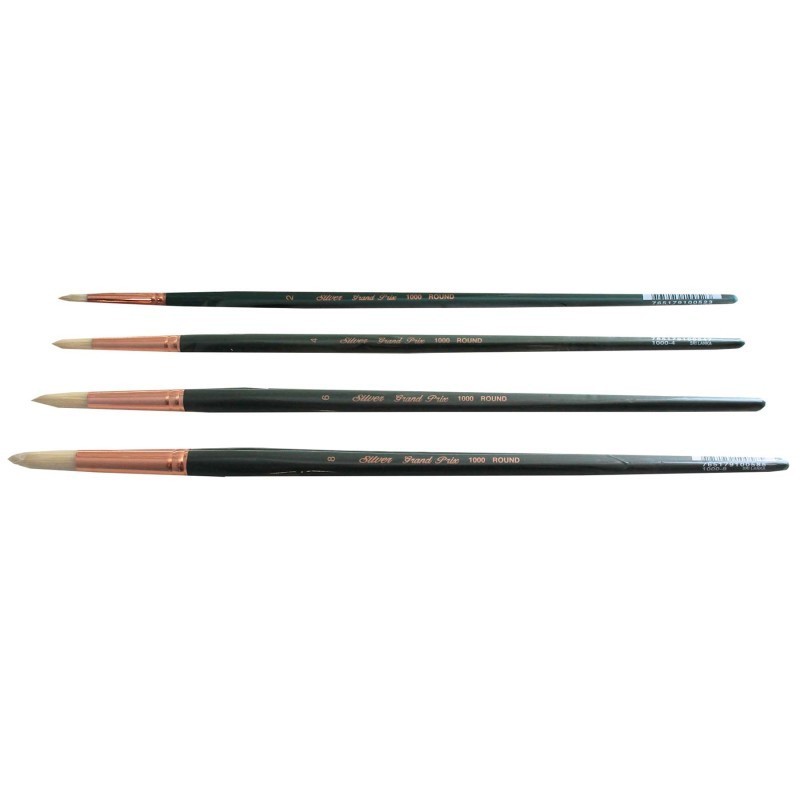 Silver Brush Grand Prix Even Rounds, 4 Brushes