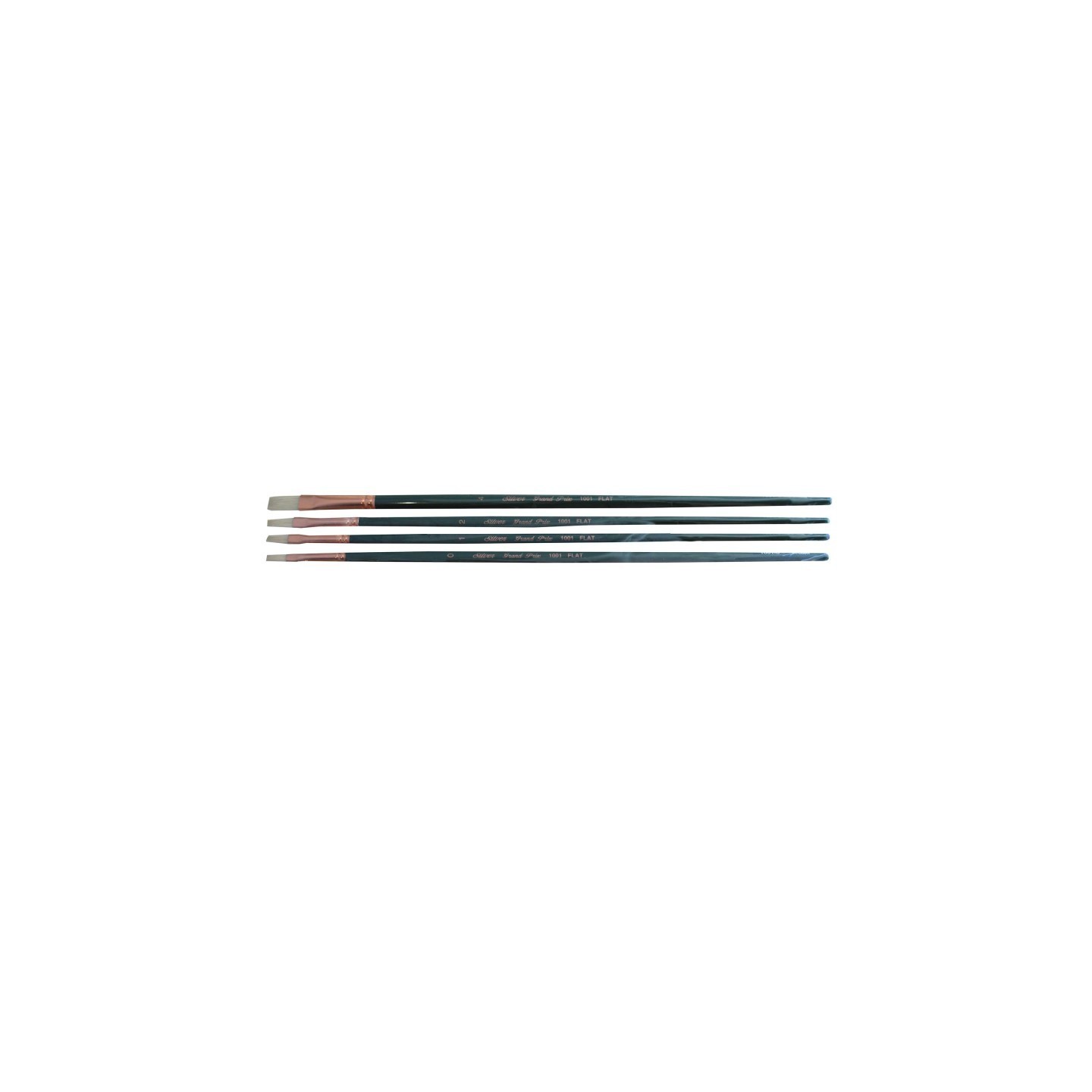 Silver Brush Grand Prix Small Flats, 4 Brushes