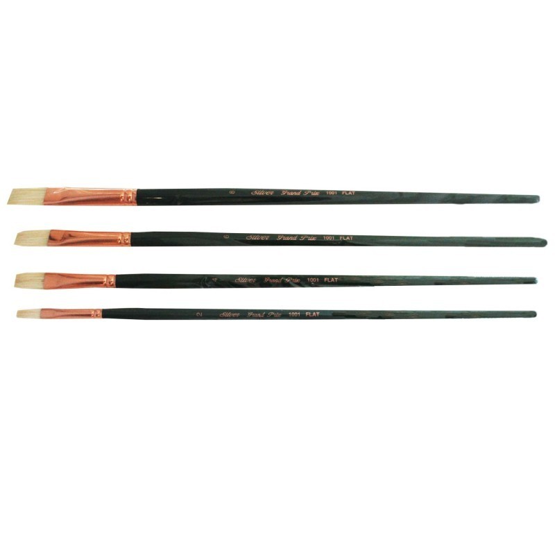 Silver Brush Grand Prix Even Flats, 4 Brushes