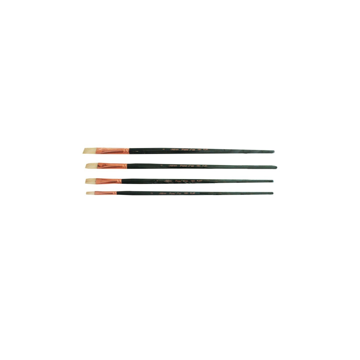 Silver Brush Grand Prix Even Flats, 4 Brushes
