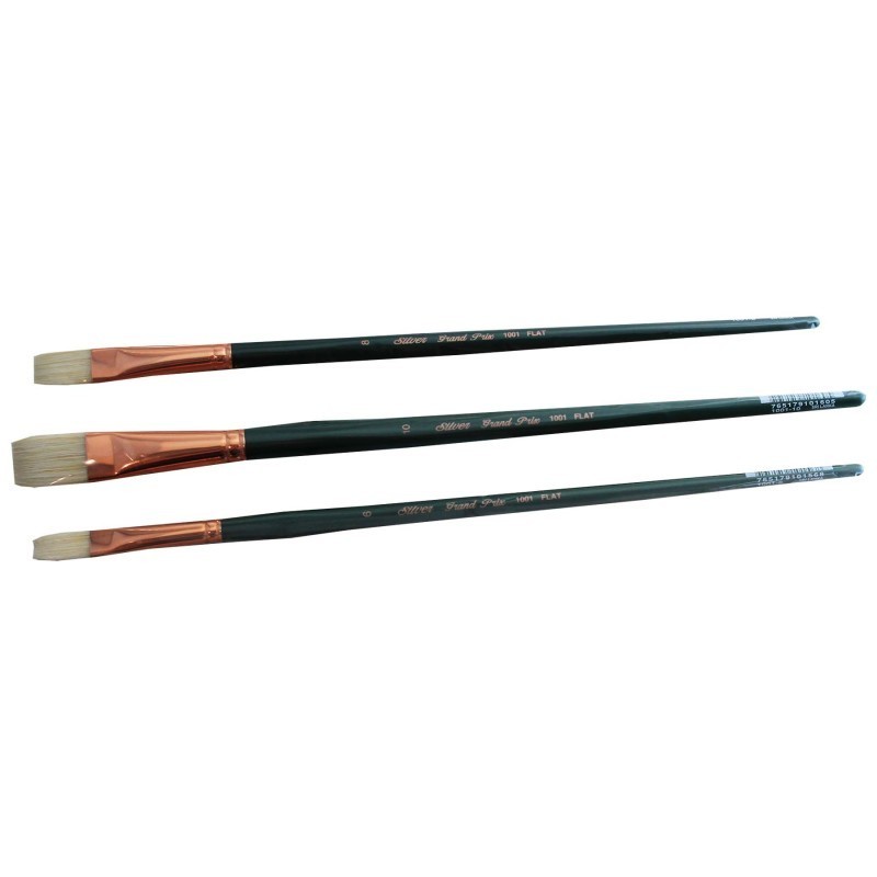 Silver Brush Grand Prix Large Flats, 3 Brushes