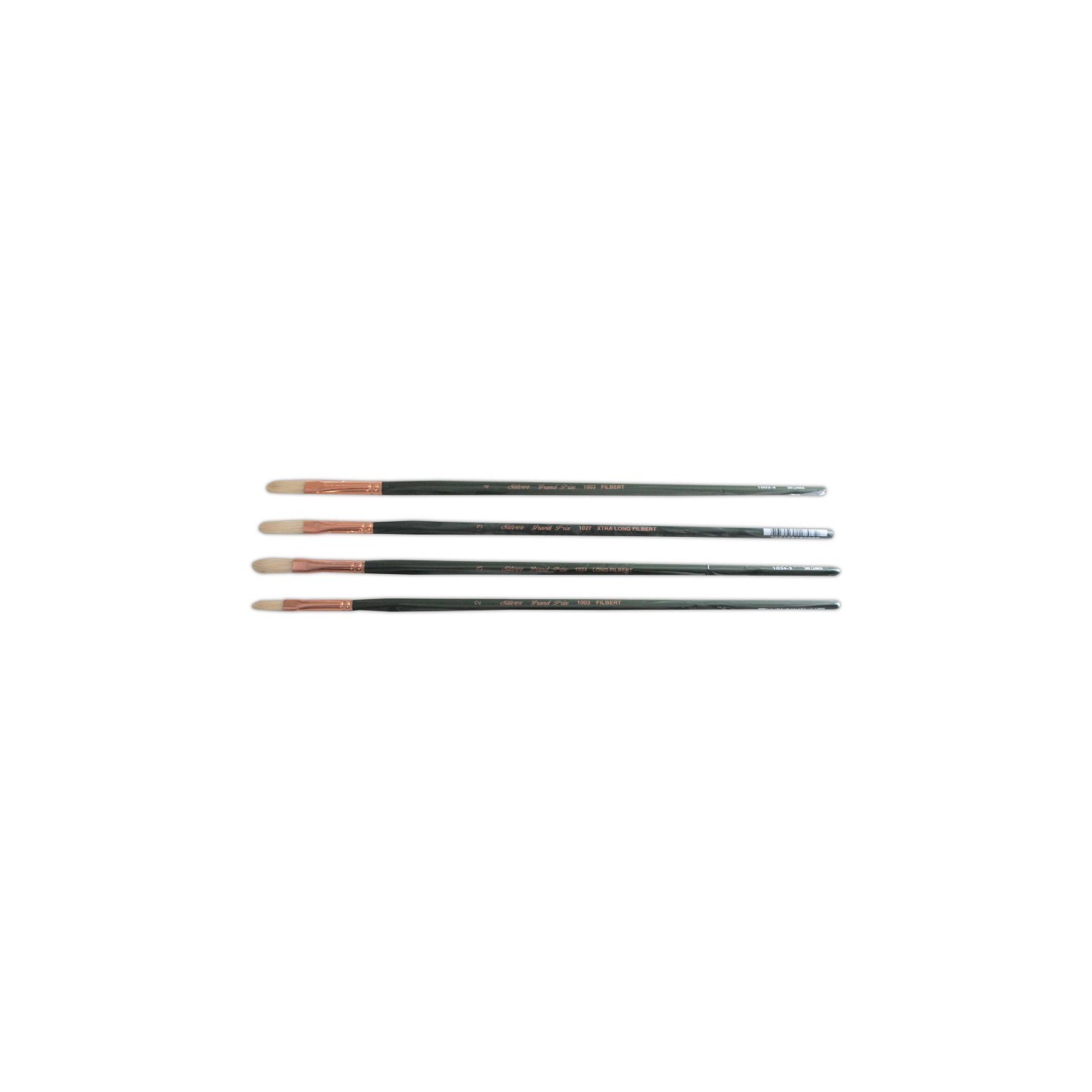 Silver Brush Grand Prix Large Multilength Filberts, 4 Brushes