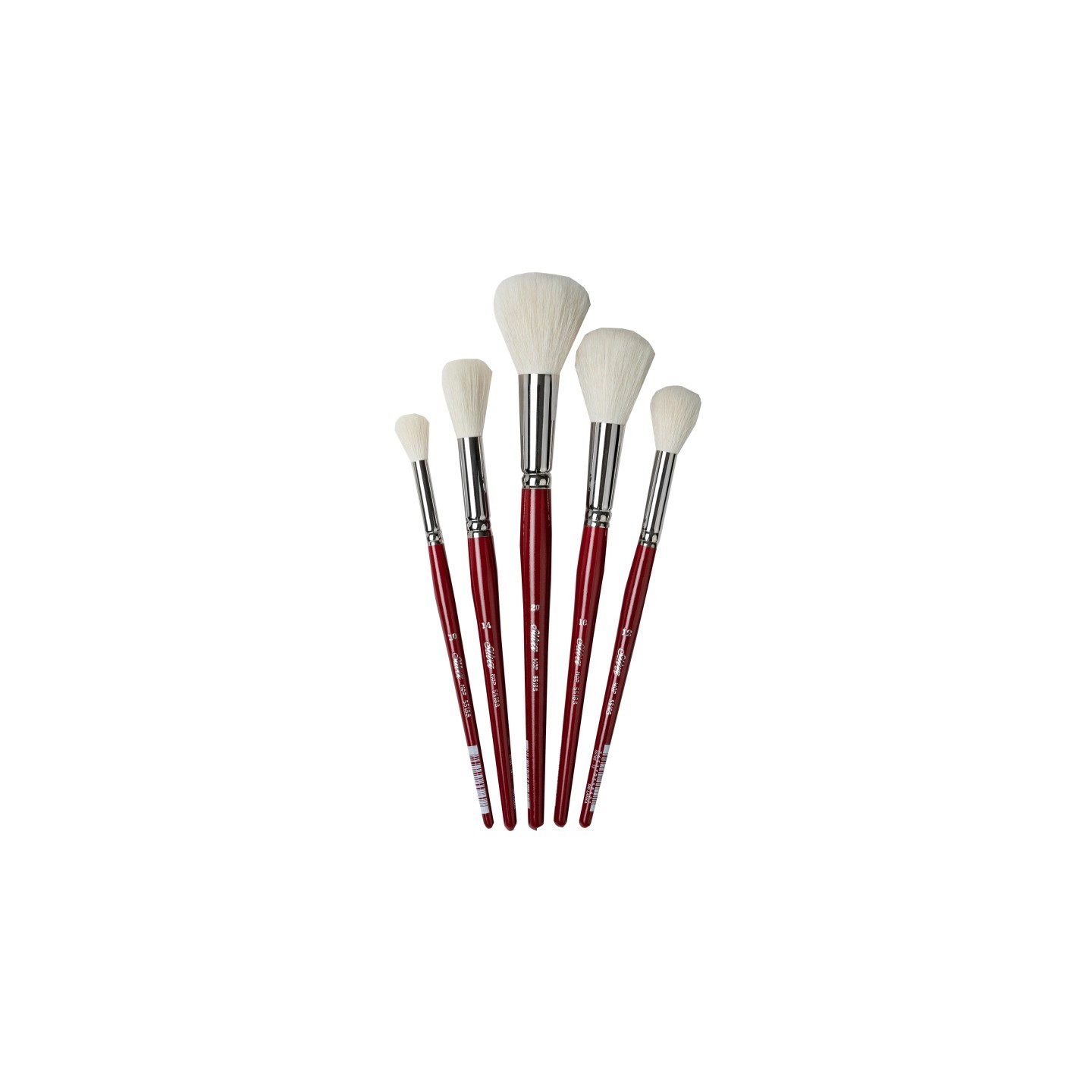 Silver Brush Silver Mops Round White, 5 Brushes