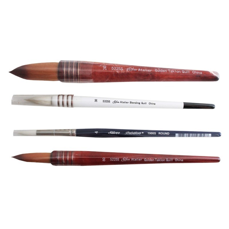 Silver Brush Atelier Quills Medium, 4 Brushes