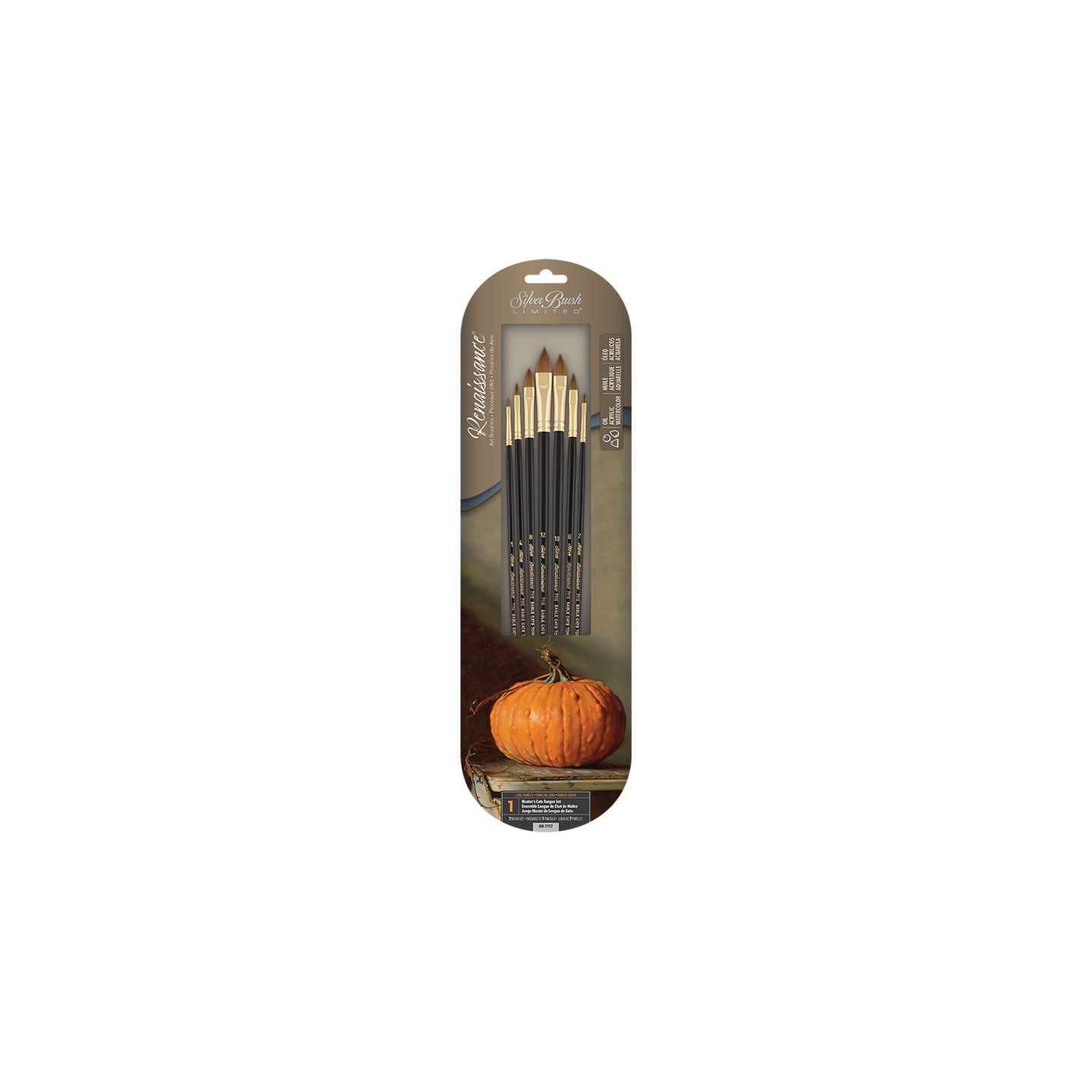 Silver Brush Renaissance® 7-Piece Cats Tongue Brush Set