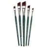 Silver Brush Ruby Satin Angles, 5 Brushes