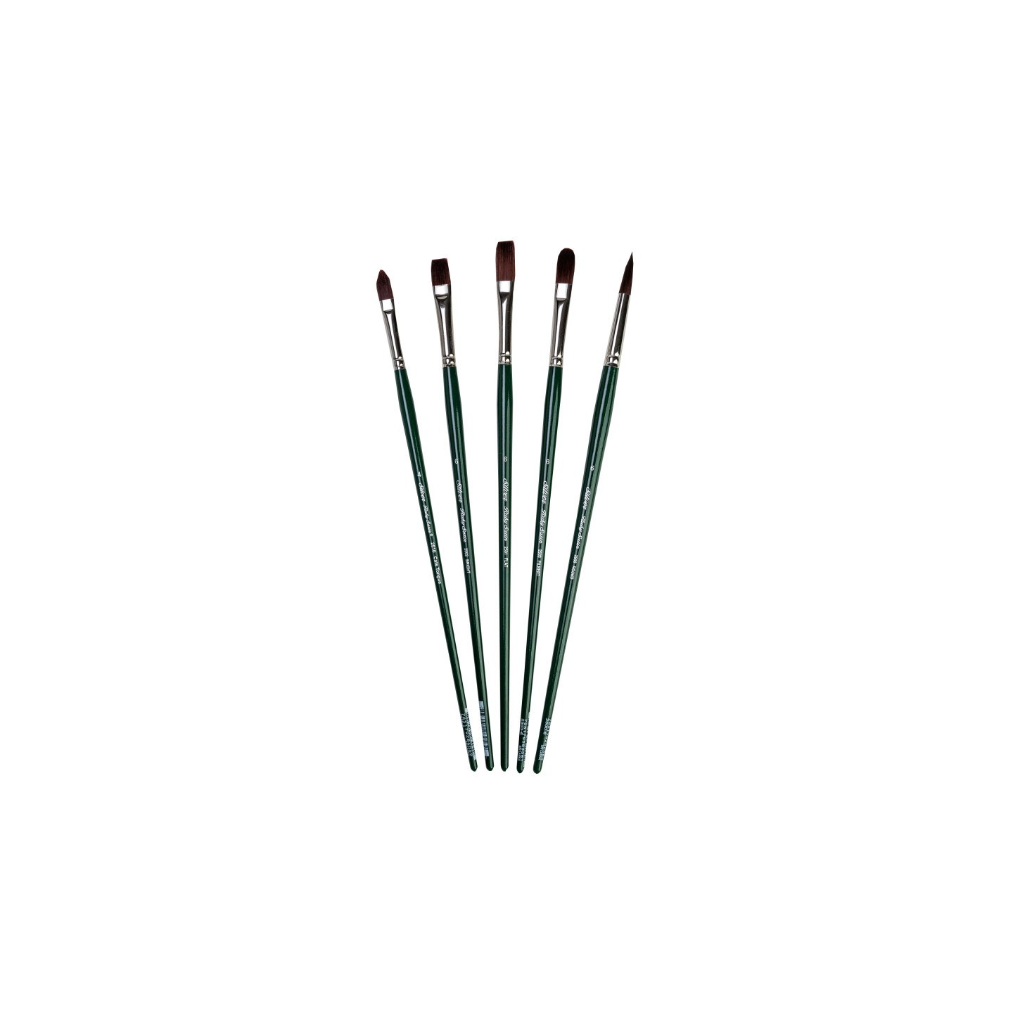 Silver Brush Ruby Satin Size 6 Variety Brush Set, 5 Brushes