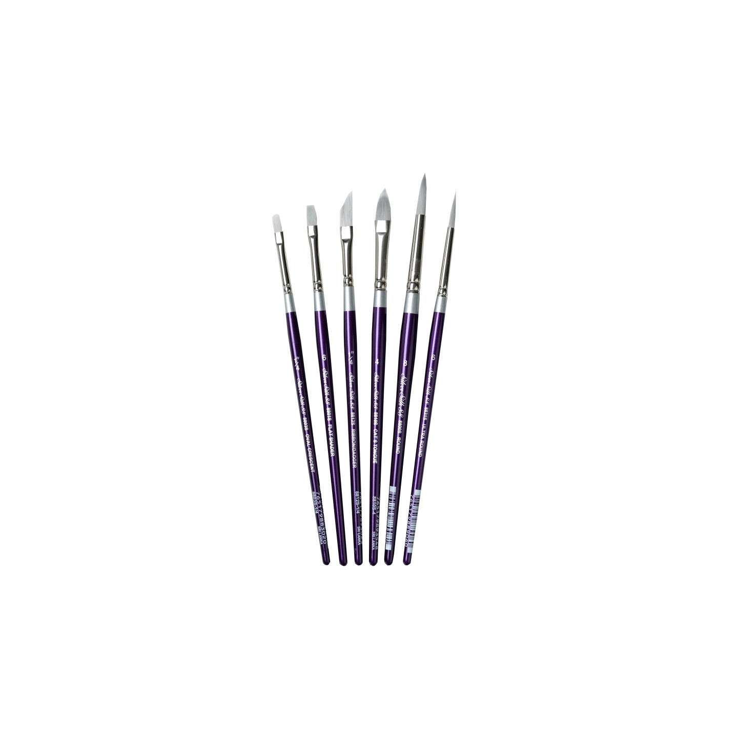 Silver Brush Silver Silk Creative, 6 Brushes