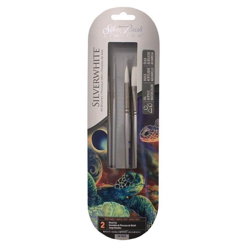 Silver Brush Silverwhite® Short Handle BETTER 4-Piece W/C Brush Set