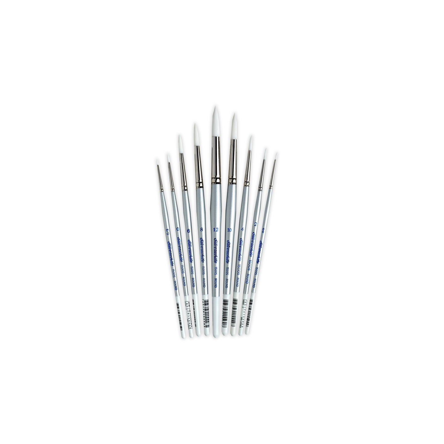 Silver Brush Silverwhite Rounds, 9 Brushes