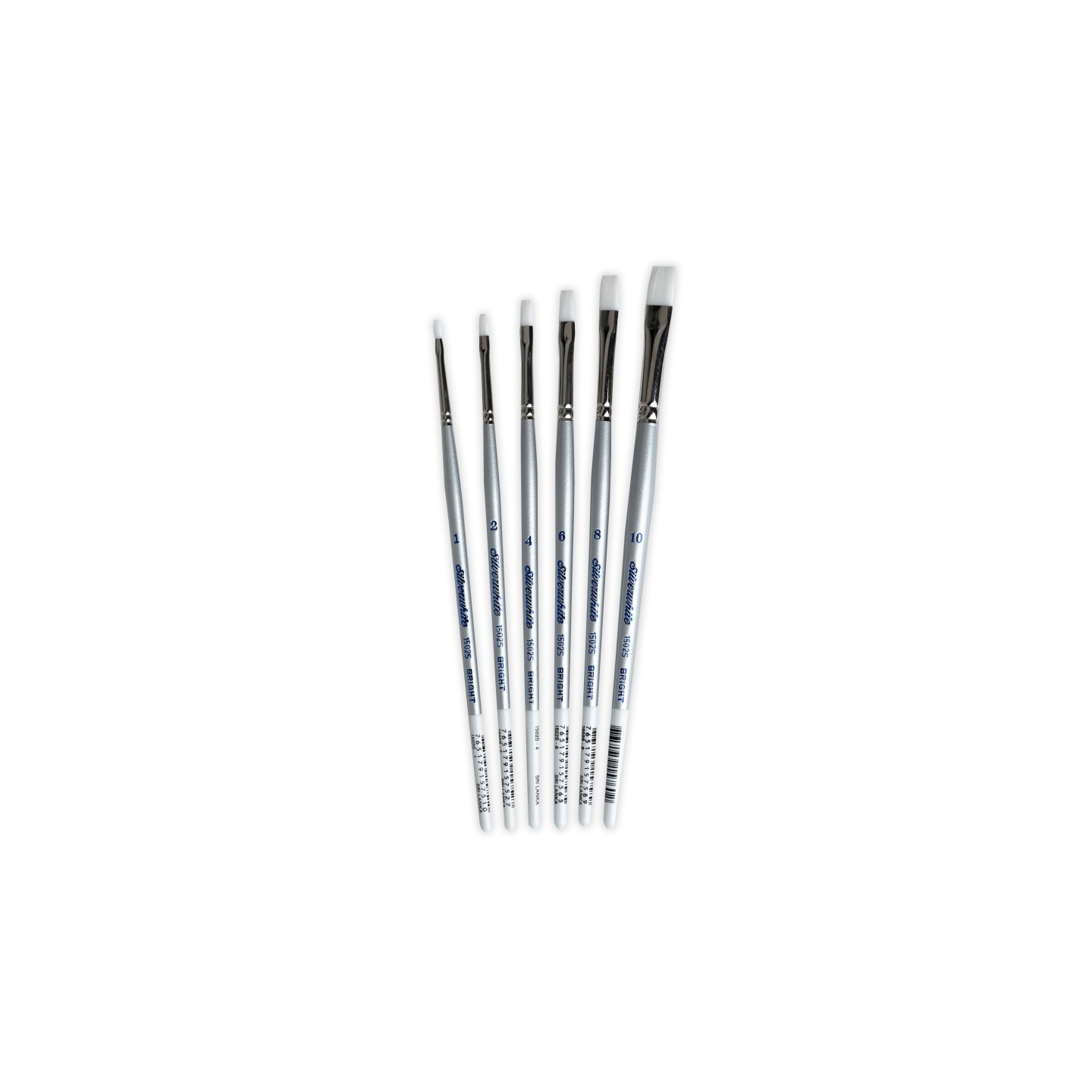 Silver Brush Silverwhite Brights, 6 Brushes