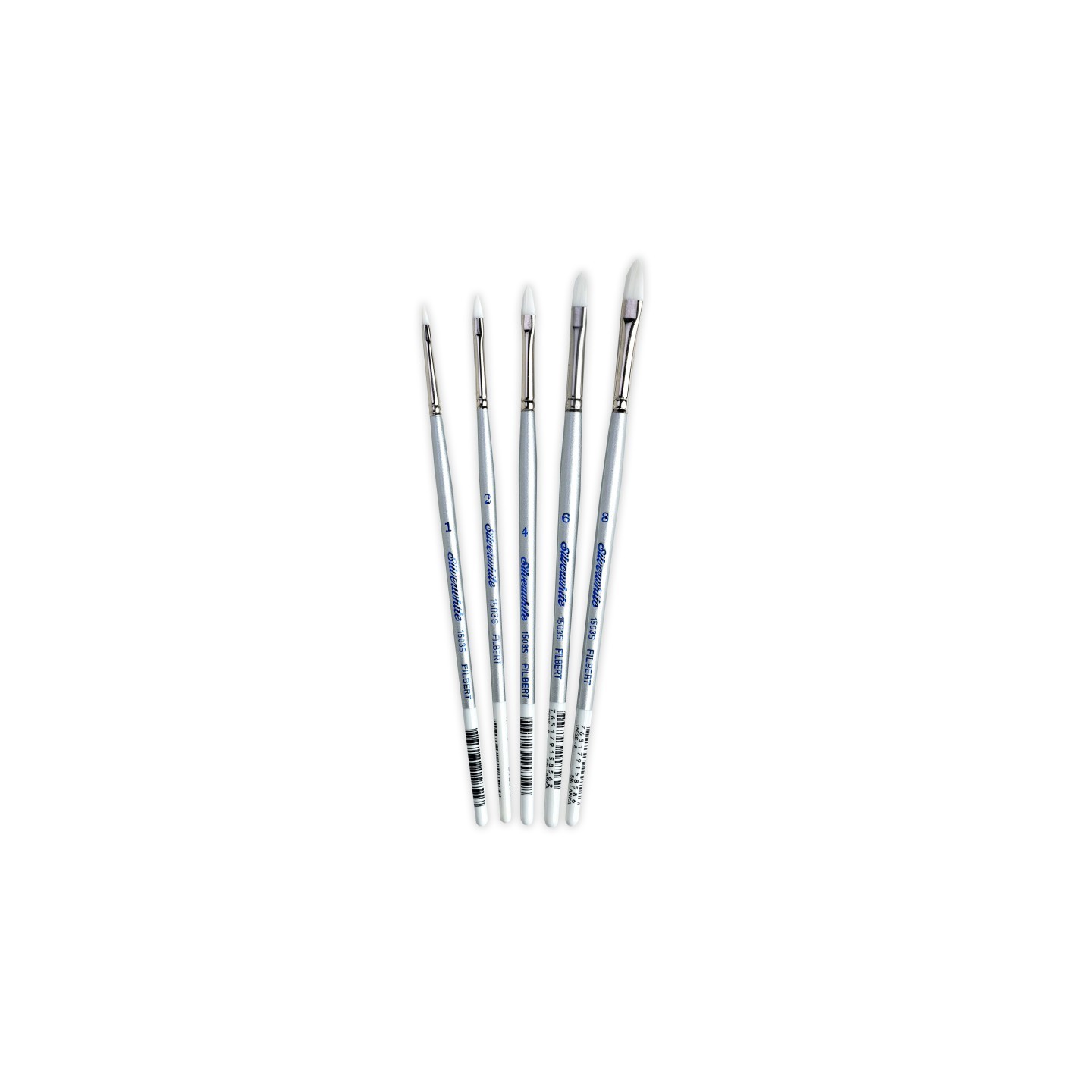 Silver Brush Silverwhite Filberts, 5 Brushes