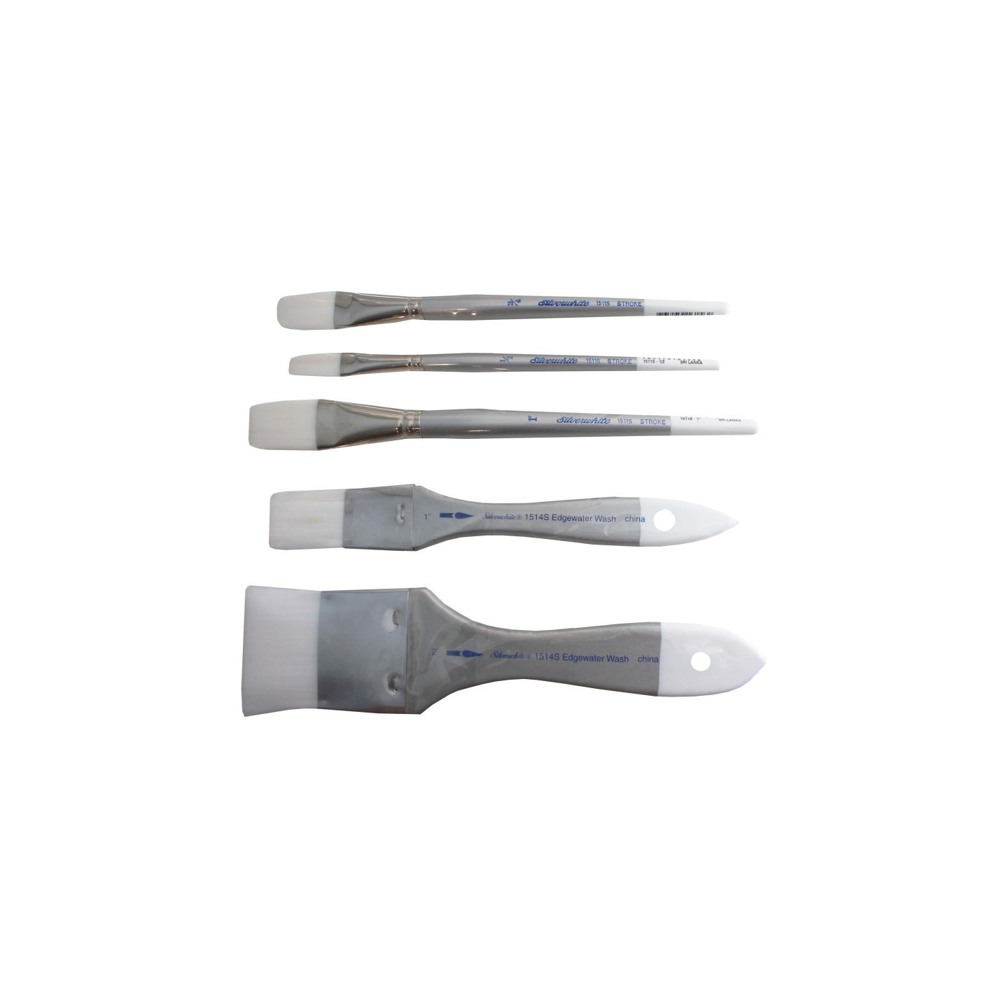 Silver Brush Silverwhite Stroke and Wash, 3 Brushes