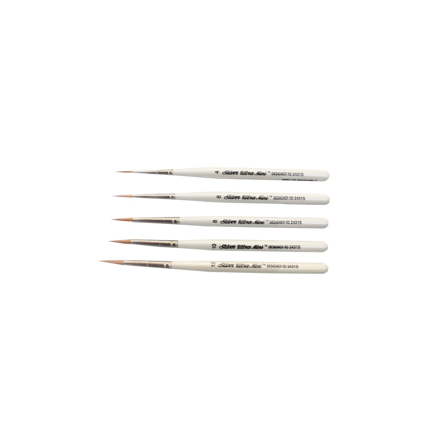 Silver Brush Ultra Mini Designer Rounds, 7 Brushes