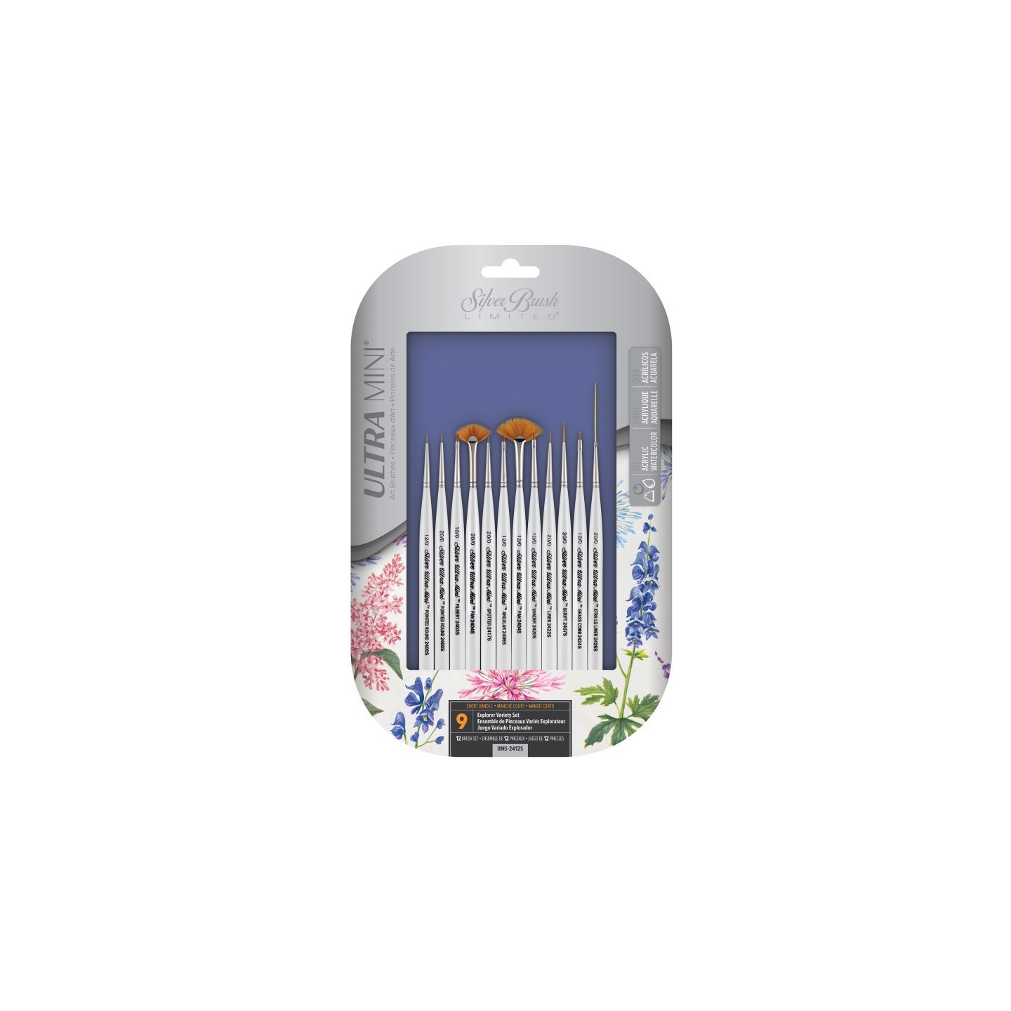 Silver Brush Ultra Mini® Miniature Detail 12-Piece Brush Set