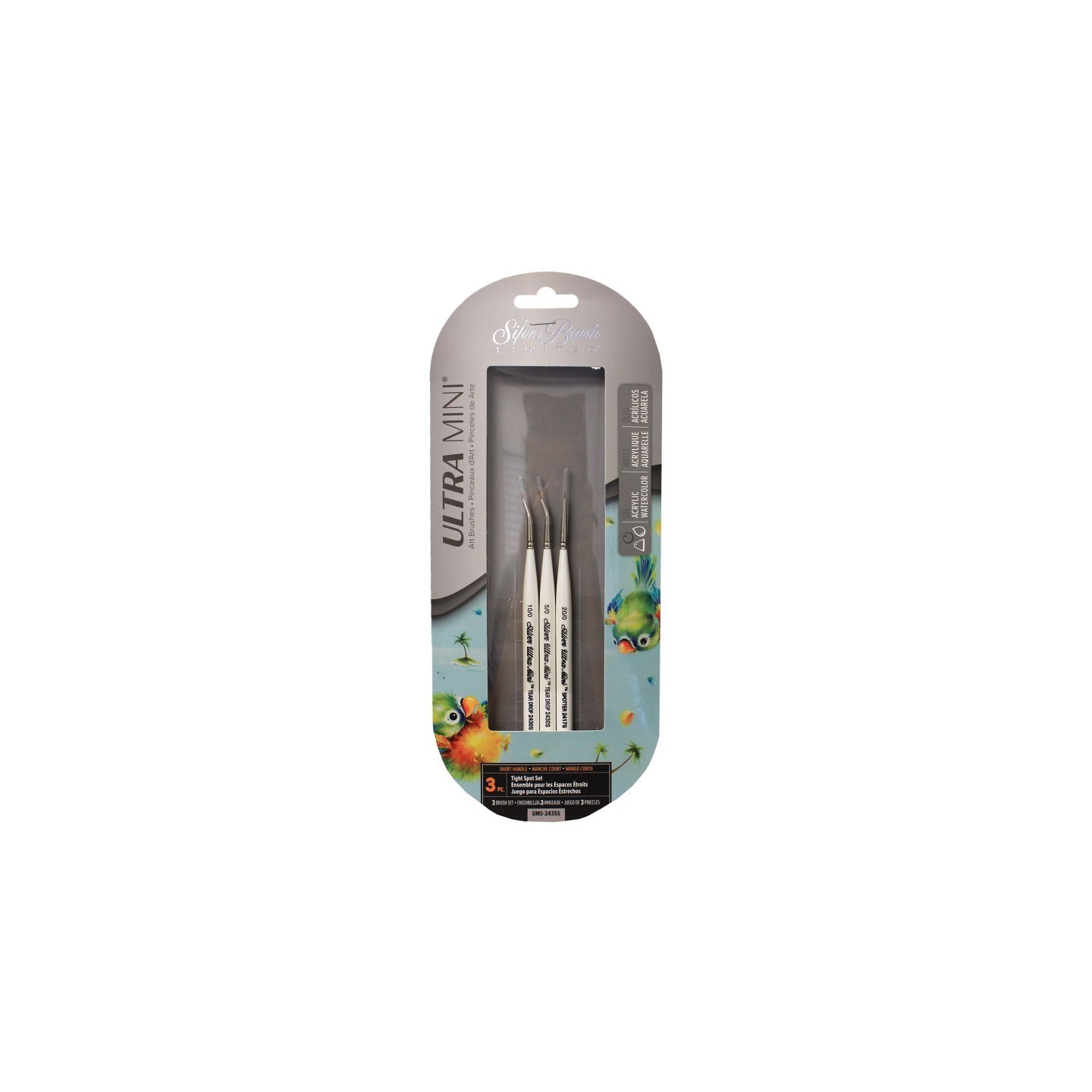 Silver Brush Ultra Mini® Tight Spot, 3 Brushes