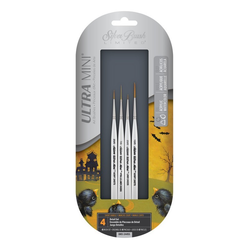 Silver Brush Ultra Mini® Detail, 4 Brushes