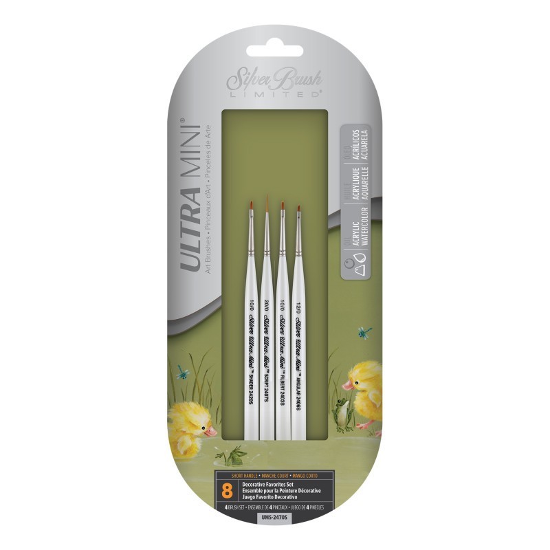 Silver Brush Ultra Mini® Decorative Favorite, 4 Brushes