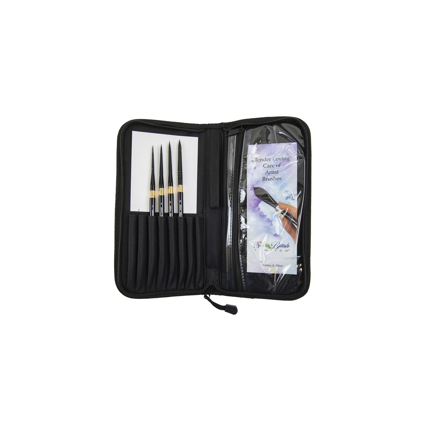 Silver Brush Black Velvet® Voyage™ Plein Air Brush Set w/Case, Brushes