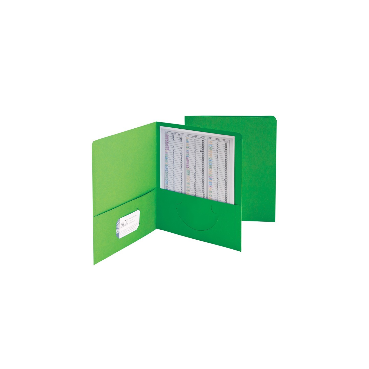 Smead® Two-Pocket Heavyweight Folder, Up to 100 Sheets, Letter Size, Green, Pack of 25