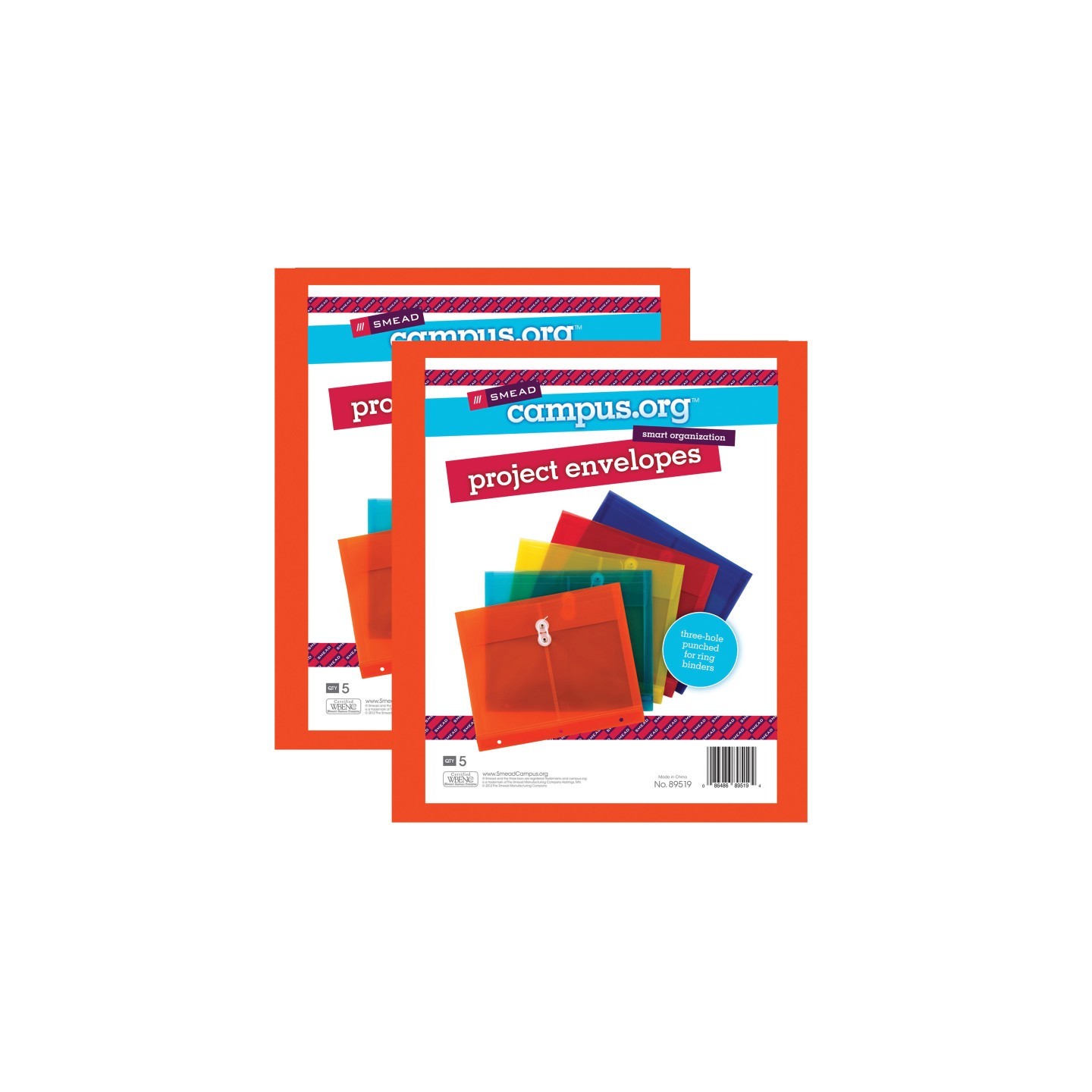 Smead® Poly Project Envelopes, 5 Per Pack, 2 Packs