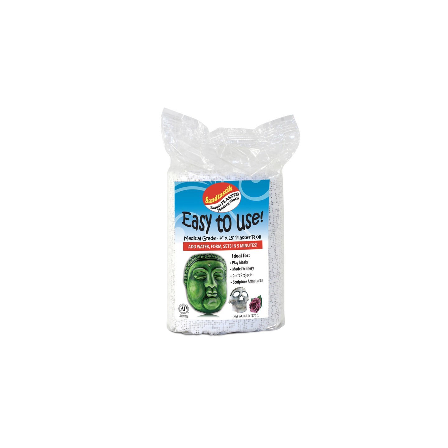 Sandtastik® Rappit Plaster Cloth, Medical Grade, 4" x 15' Roll