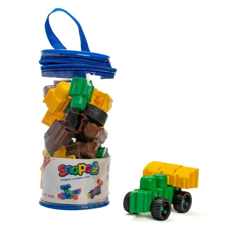 Snapo Jr. Building Blocks, Dinosaur Creator Kit, 40 Pieces