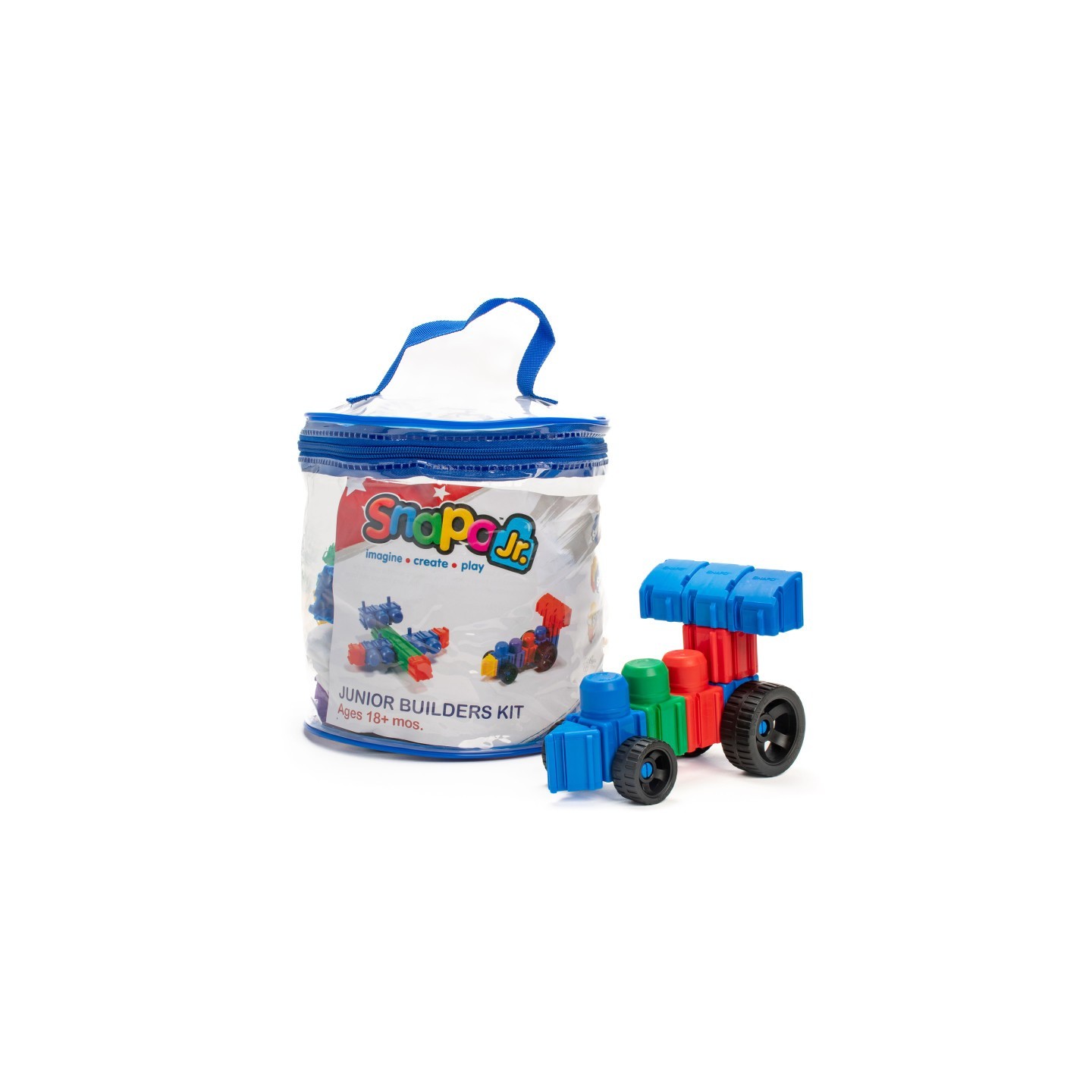 Snapo Jr. Building Blocks, Beginner Builder's Kit, 60 Pieces
