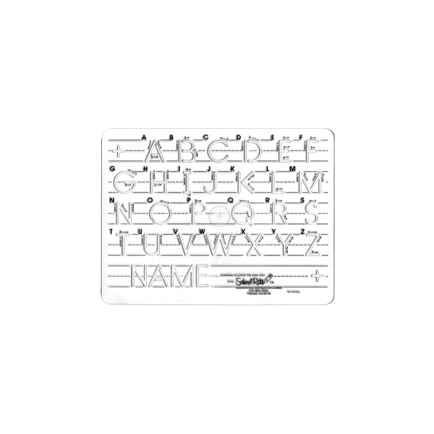 School Rite Handwriting Instruction Guide Template, Uppercase Manuscript