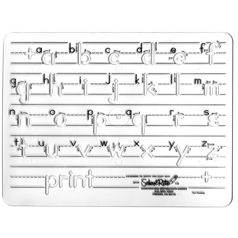 School Rite Handwriting Instruction Guide Template, Lowercase Manuscript