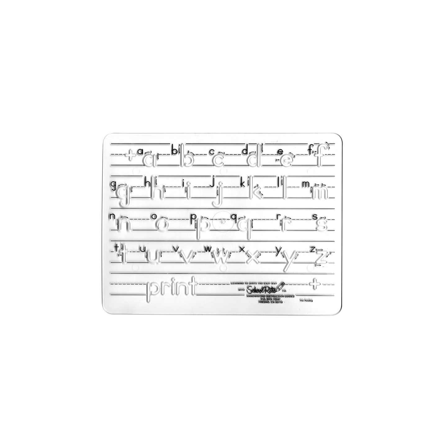 School Rite Handwriting Instruction Guide Template, Lowercase Manuscript