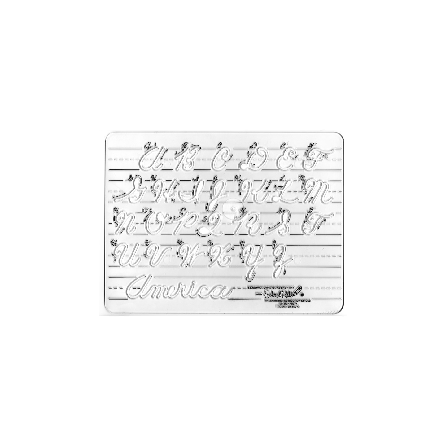 School Rite Handwriting Instruction Guide Template, Uppercase Cursive