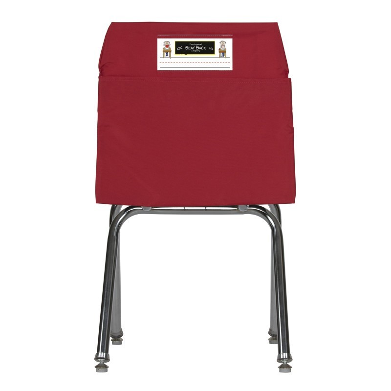 Seat Sack® Small Chair Pocket Classroom Storage Organizer - 12 inch, Red