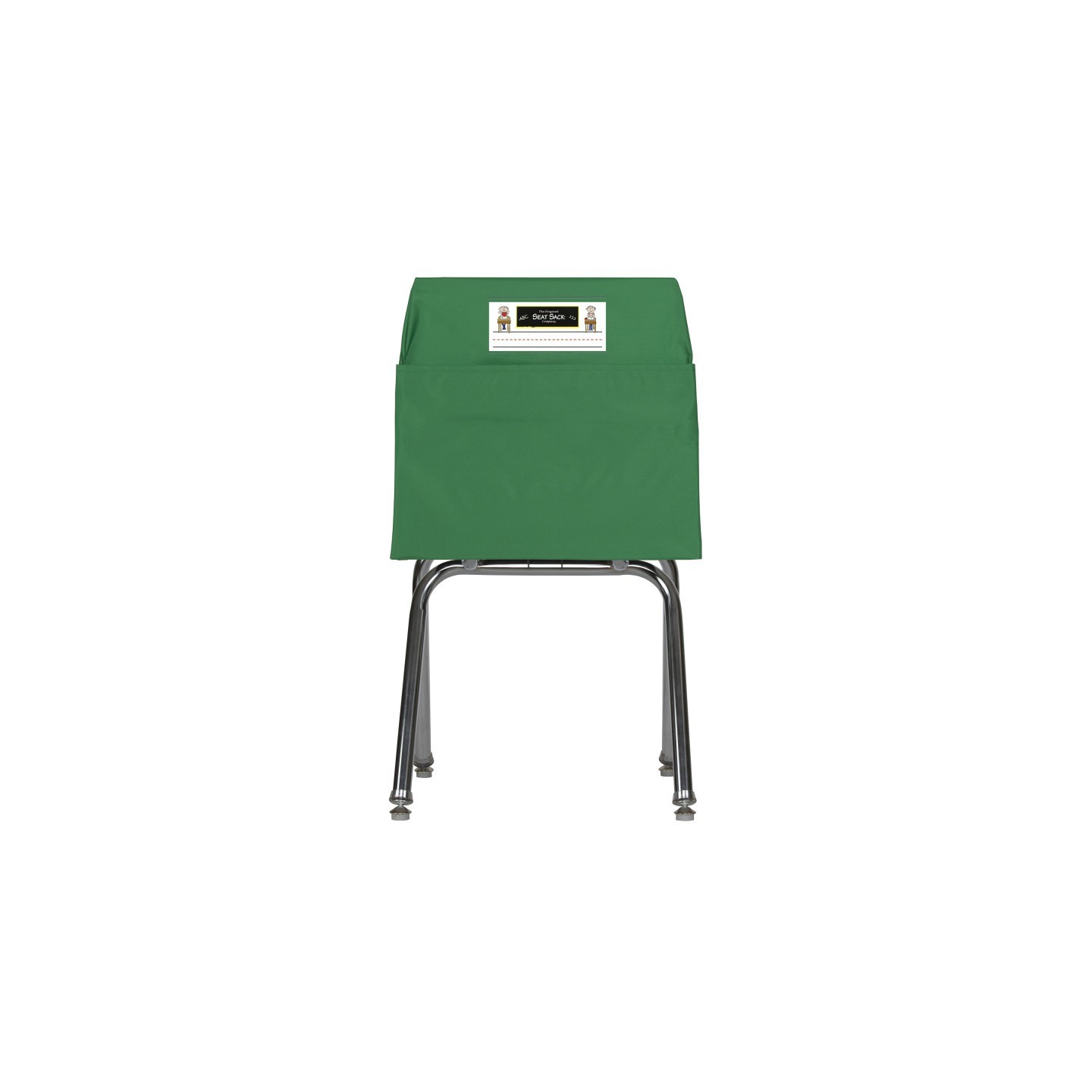 Seat Sack® Standard Chair Pocket Classroom Storage Organizer - 14 inch, Green