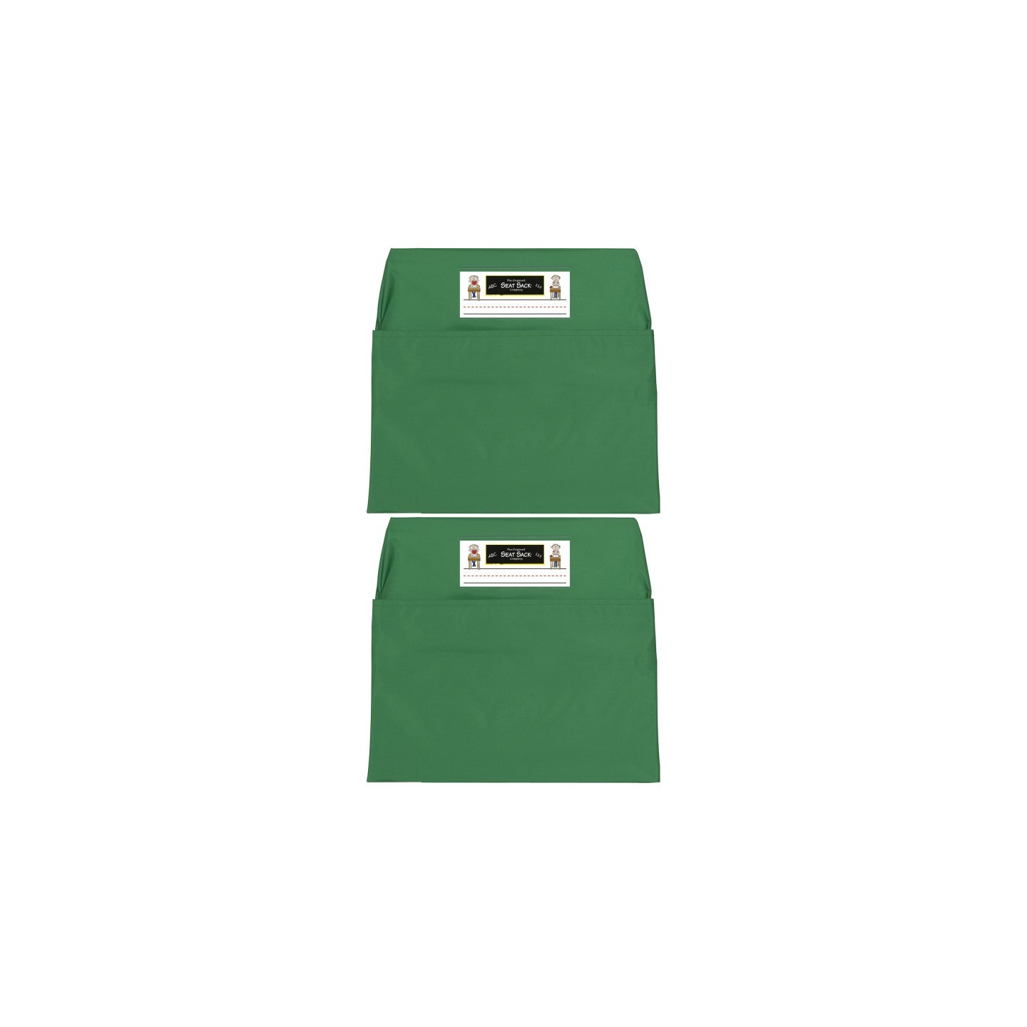 Seat Sack® Seat Sack, Standard, 14 inch, Chair Pocket, Green, Pack of 2
