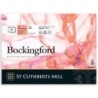 St Cuthberts Bockingford Watercolor Pad, Hot Pressed, White, Glue Binding, 140lb/300gsm, 12 Sheet, 12x16 inch, 1 Count