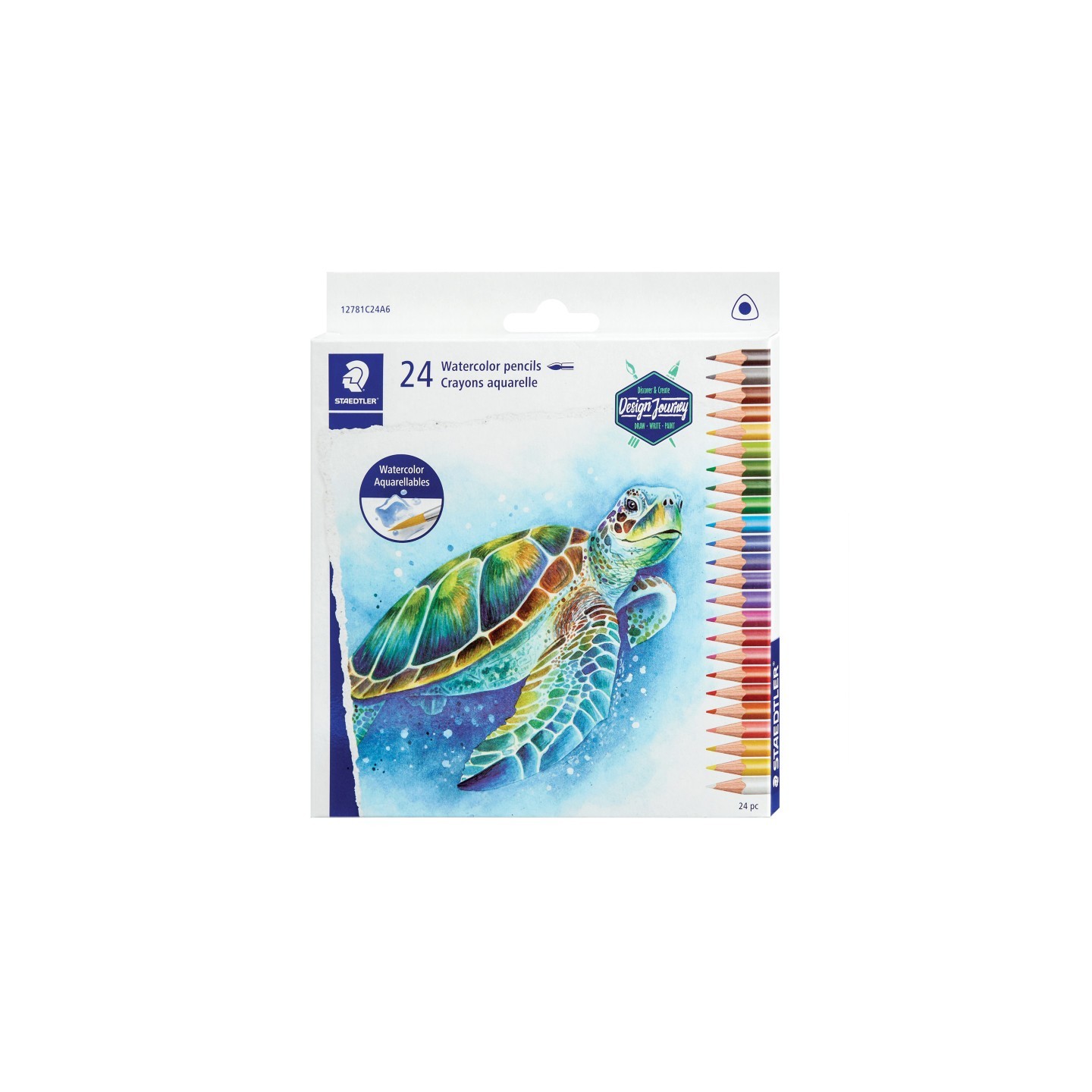 STAEDTLER® Triangular watercolor pencils, 24 colors
