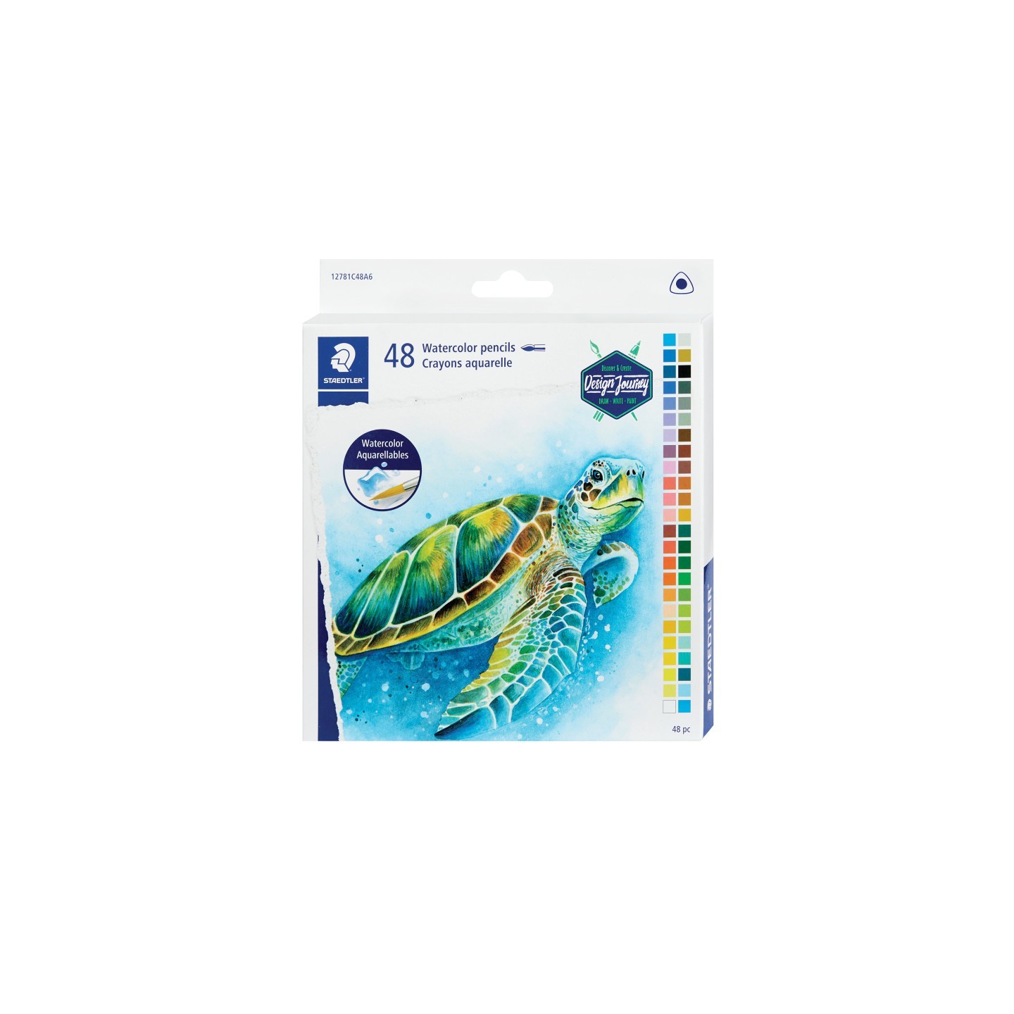 STAEDTLER® Triangular watercolor pencils, 48 colors