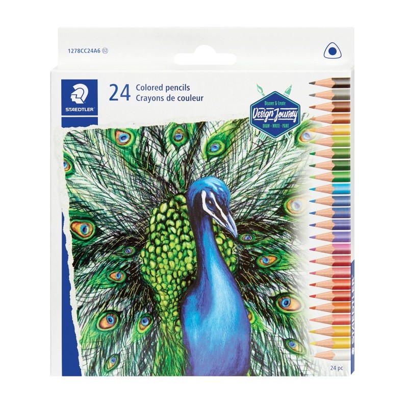 STAEDTLER® Triangular colored pencils, 24 colors