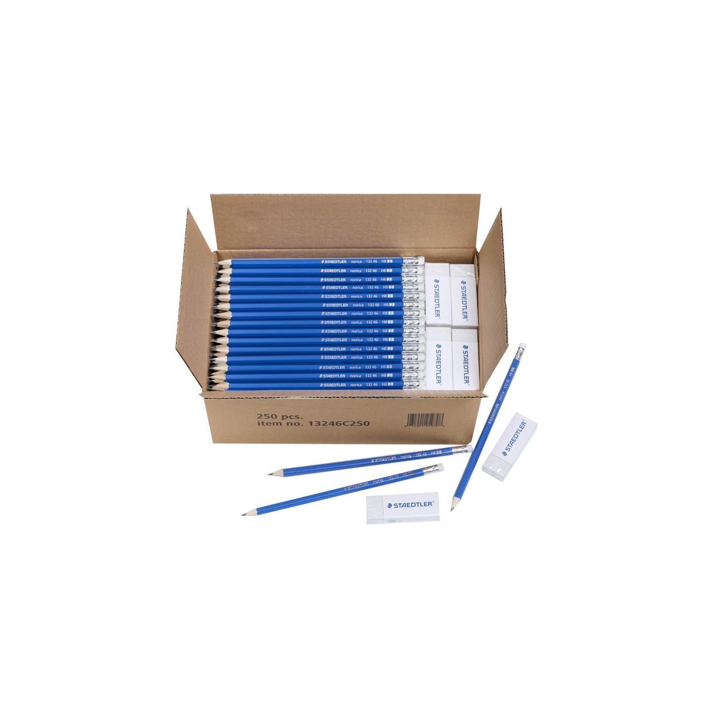 STAEDTLER® Norcia pencils + 20 erasers, carton 250