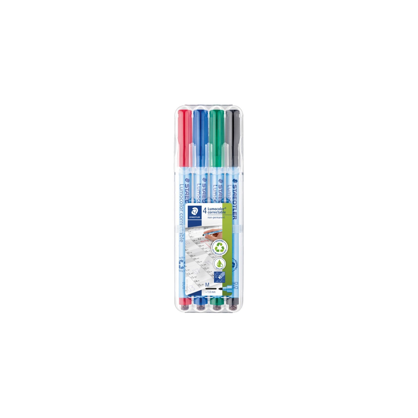 STAEDTLER® Lumocolor Correctable Dry Erase Pen, Set of 4